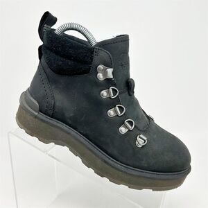 Sorel Women's Chukka Boots Size 5 Black Leather Lace-Up Casual **NO LACES**